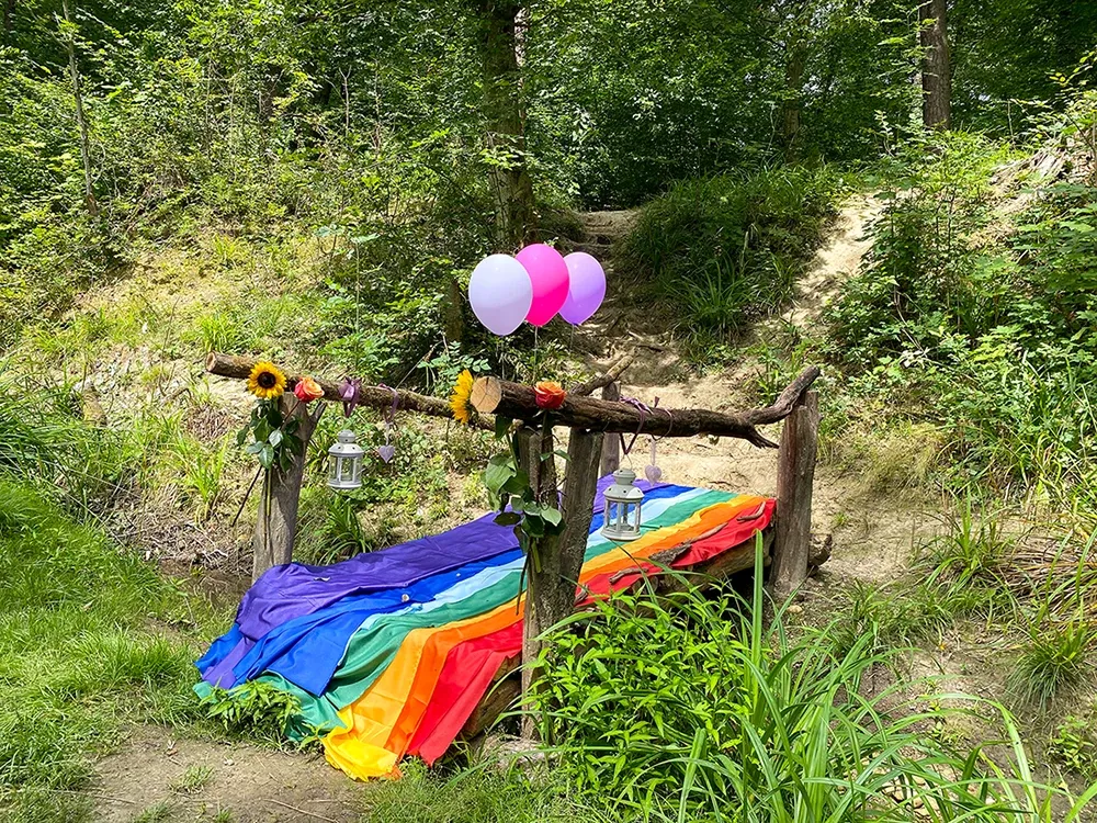 Abschied von einem geliebten Haustier, Regenbogenbrücke